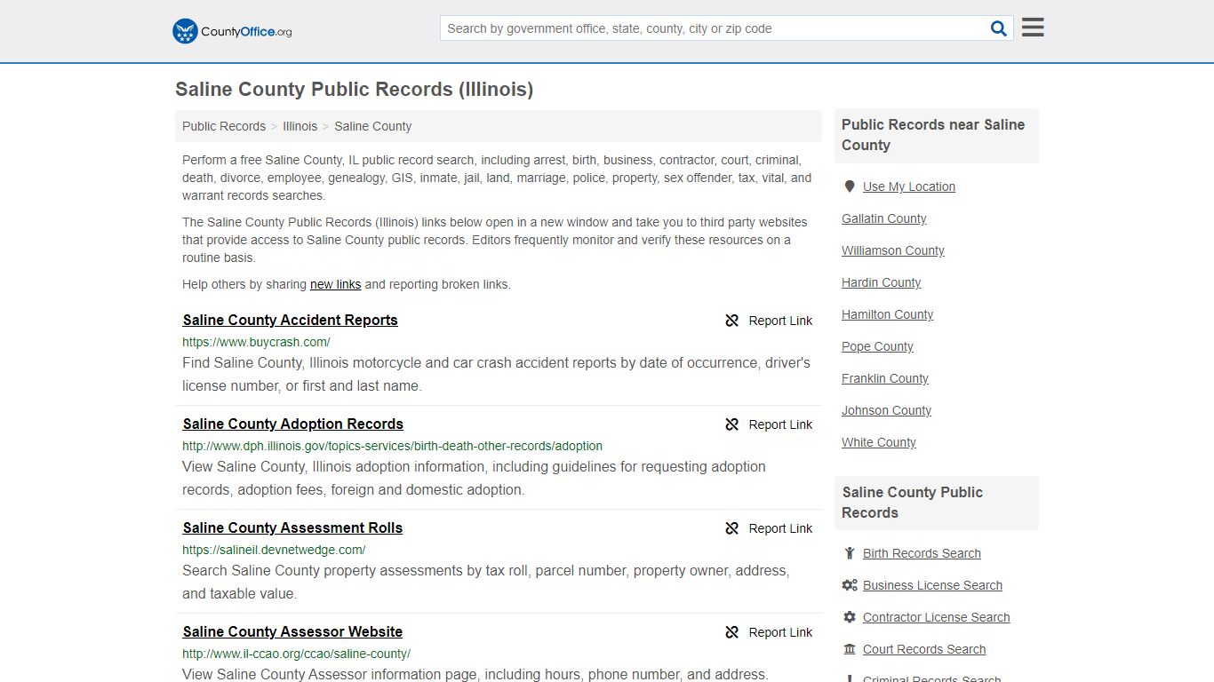 Public Records - Saline County, IL (Business, Criminal ...